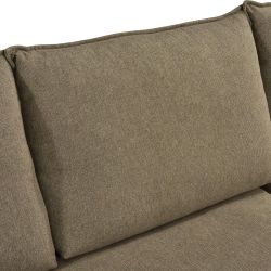 Canapé d'angle convertible et réversible SABEA 4 places tissu vert