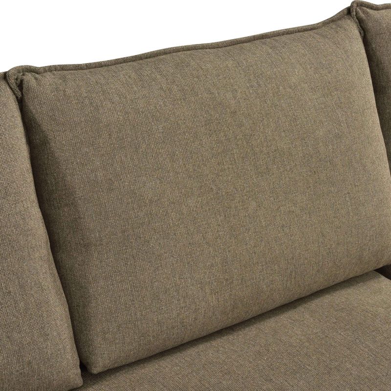 Canapé d'angle convertible et réversible SABEA 4 places tissu vert