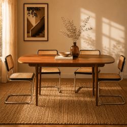 Table extensible LEON noyer 160 à 200cm