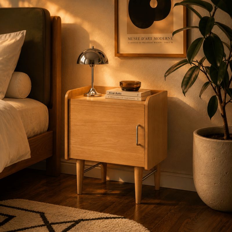 Table de chevet TWIGGY placage chêne