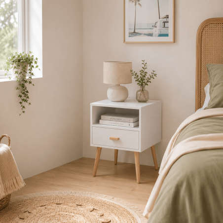 Table de chevet ULOS blanc