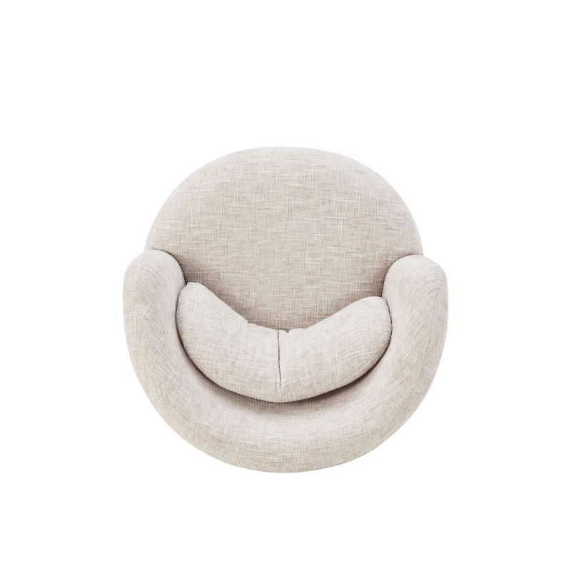 Lot de 2 fauteuils pivotants ANDER tissu beige