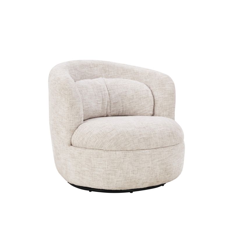 Lot de 2 fauteuils pivotants ANDER tissu beige