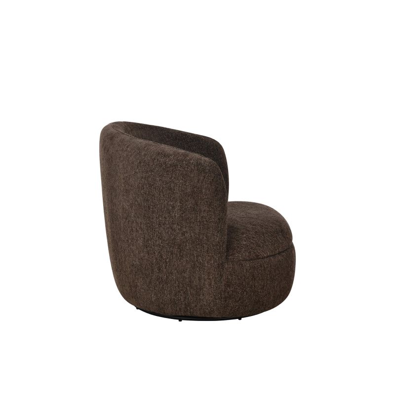 Lot de 2 fauteuils pivotants ANDER tissu marron