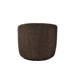 Lot de 2 fauteuils pivotants ANDER tissu marron