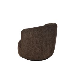 Lot de 2 fauteuils pivotants ANDER tissu marron