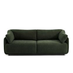Canapé KURLY 3 places tissu chenille tramé vert