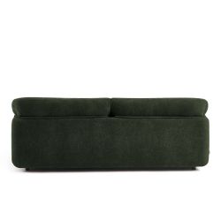 Canapé KURLY 3 places tissu chenille tramé vert