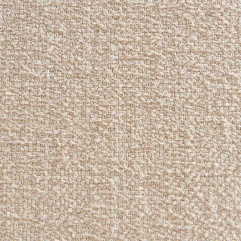 Lot de 6 chaises CIARA bouclette beige et pieds métal noir