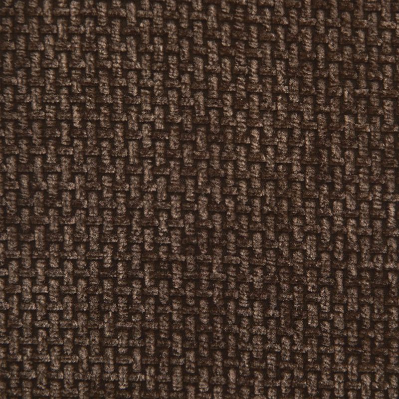 Lot de 6 chaises CIARA bouclette marron et pieds métal noir