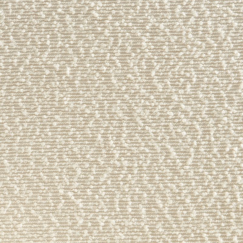 Lot de 4 chaises SIMONE tissu bouclette blanc cassé pieds bois teinté noyer