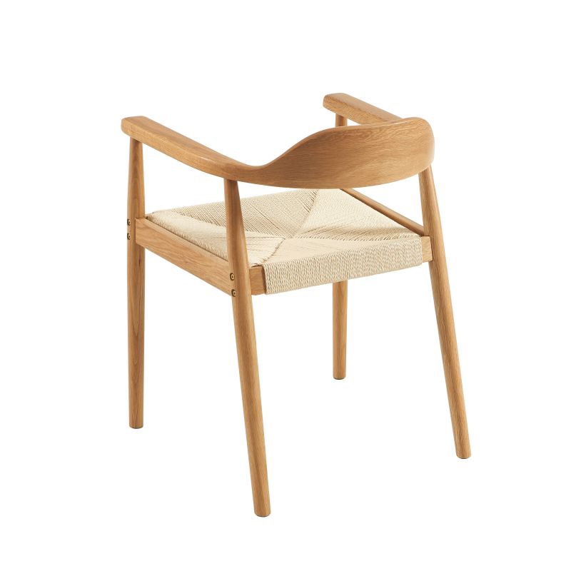 Lot de 4 chaises MARTIE chêne massif et corde