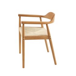 Lot de 6 chaises MARTIE chêne massif et corde