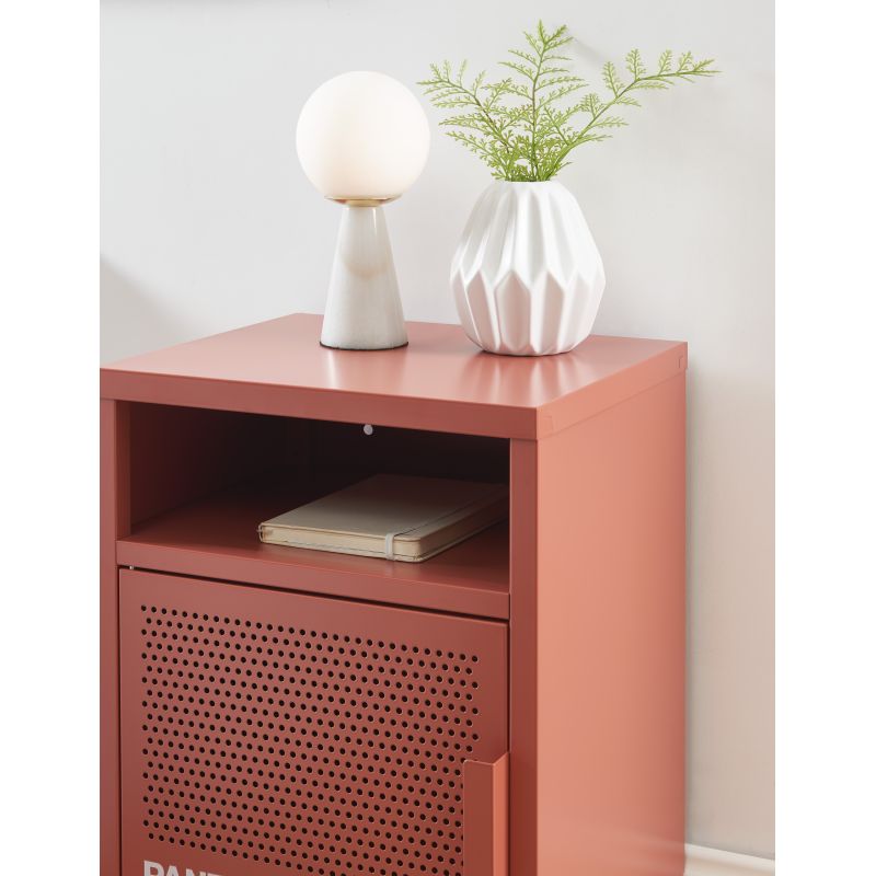 Table de chevet PANTONE métal terracotta