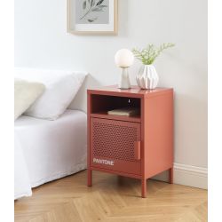Table de chevet PANTONE métal terracotta