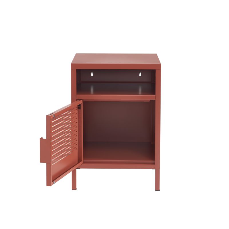 Table de chevet PANTONE métal terracotta