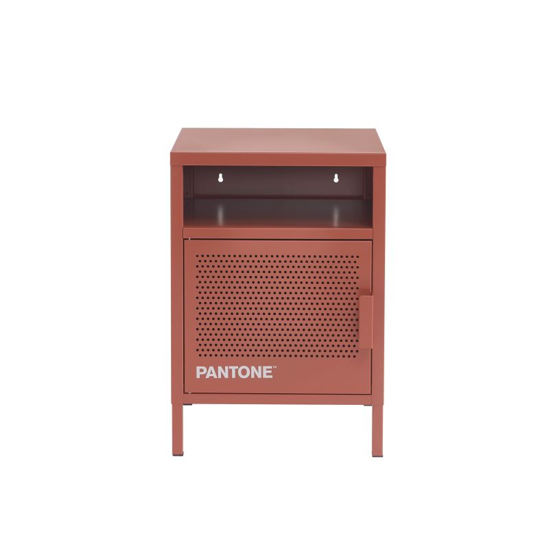 Table de chevet PANTONE métal terracotta