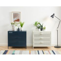Commode PANTONE 4 tiroirs métal bleu nuit 80cm