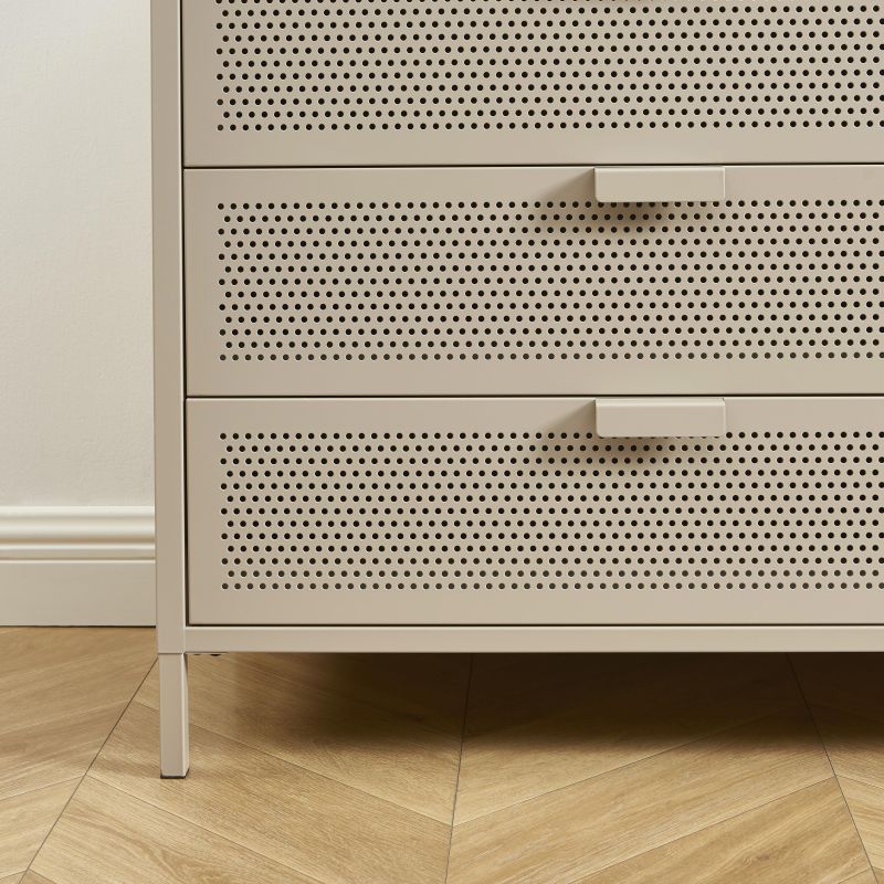 Commode PANTONE 4 tiroirs métal taupe 80cm