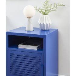 Table de chevet PANTONE métal bleu électrique