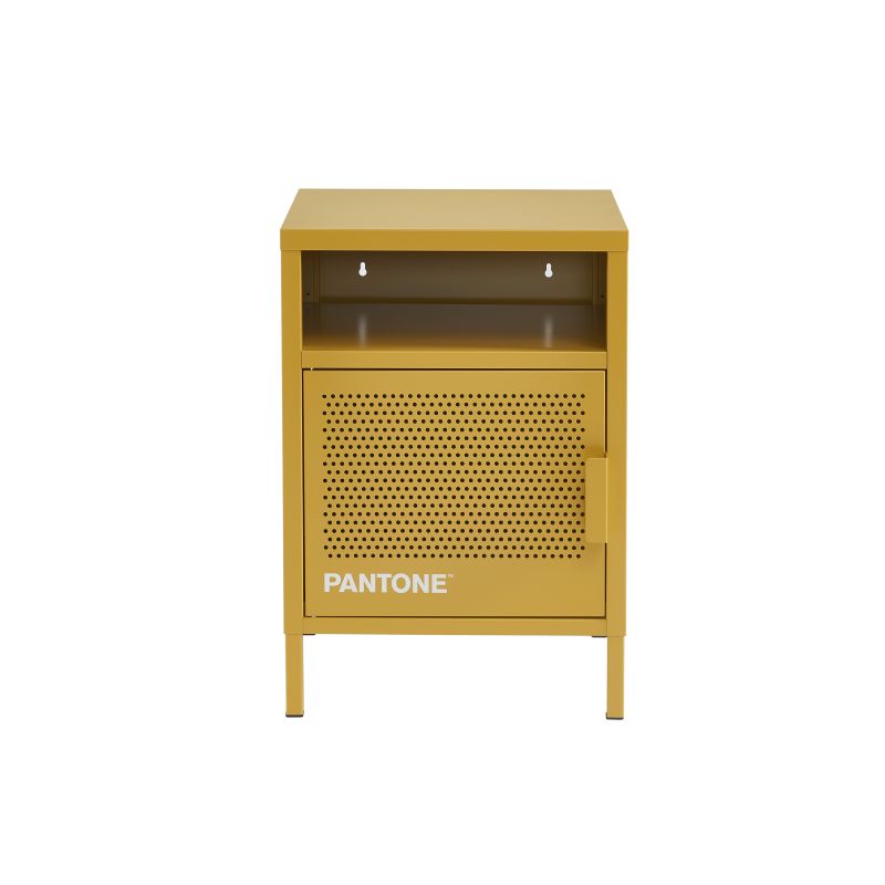 Table de chevet PANTONE métal jaune moutarde