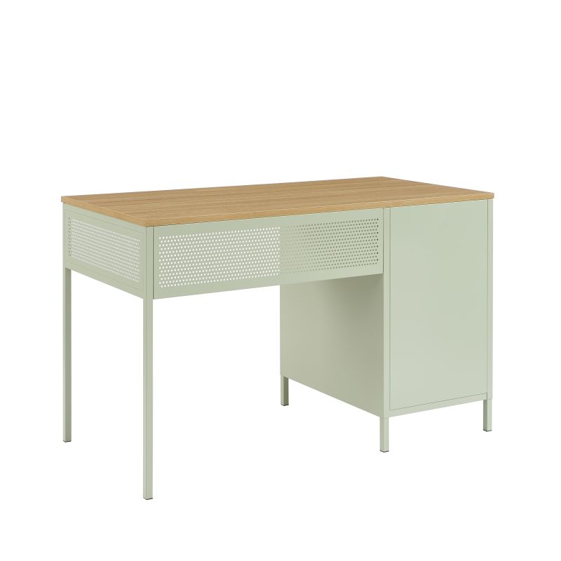 Bureau PANTONE métal vert amande 120cm