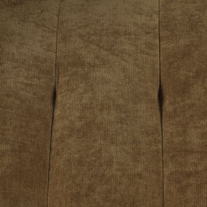 Canapé droit convertible CENOA 3 places tissu chenille tramé marron kaki