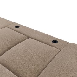 Canapé d'angle droit convertible ALMERA 4 places tissu taupe