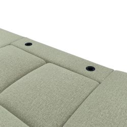 Canapé d'angle droit convertible ALMERA 4 places tissu vert