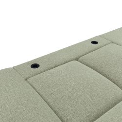 Canapé d'angle gauche convertible ALMERA 4 places tissu vert
