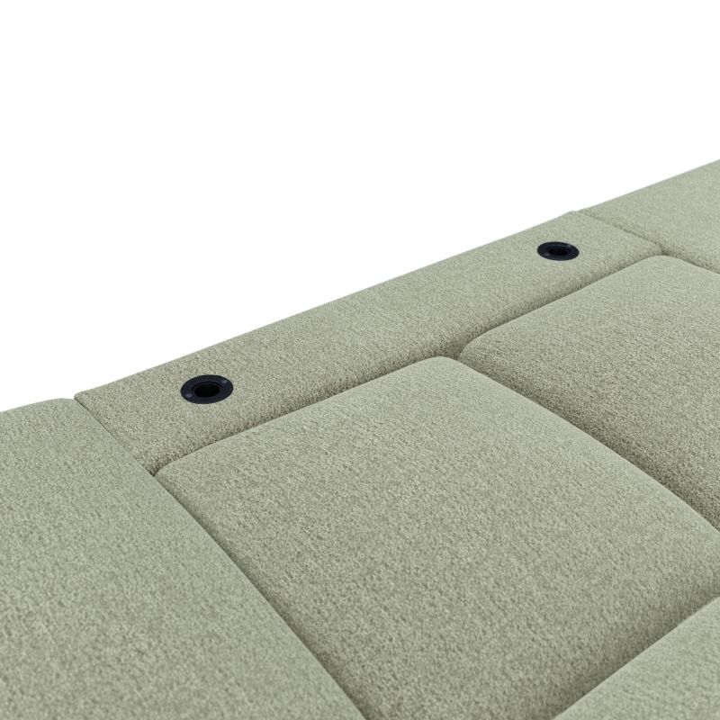 Canapé d'angle gauche convertible ALMERA 4 places tissu vert