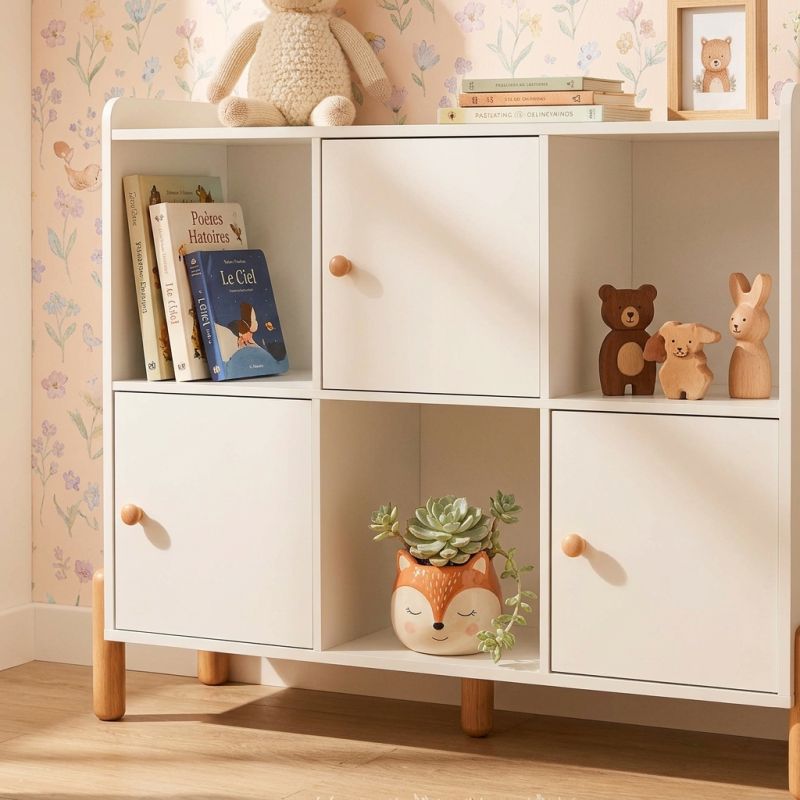 Bibliothèque enfant MONA blanc