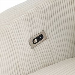 Fauteuil relax électrique pivotant ALCOR 1 place velours côtelé beige