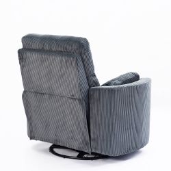 Fauteuil relax électrique pivotant ALCOR 1 place velours côtelé gris