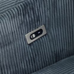 Fauteuil relax électrique pivotant ALCOR 1 place velours côtelé gris