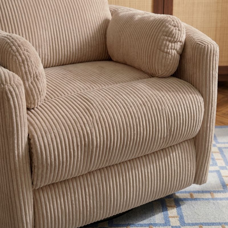 Fauteuil relax électrique pivotant ALCOR 1 place velours côtelé taupe