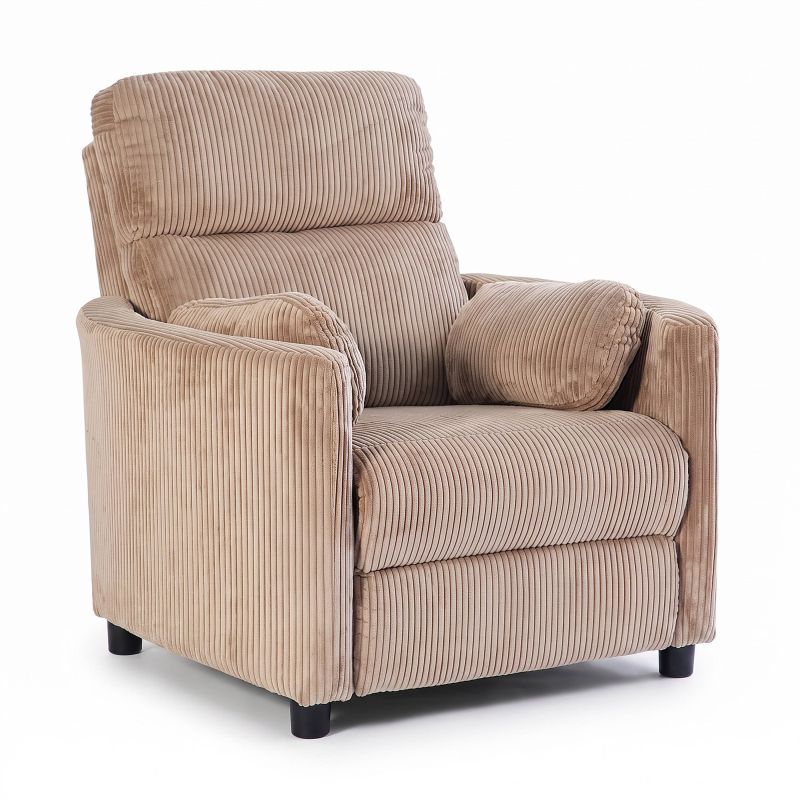 Fauteuil relax électrique pivotant ALCOR 1 place velours côtelé taupe