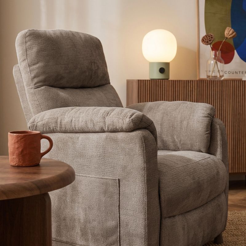 Fauteuil relax électrique PROCYON 1 place tissu marron