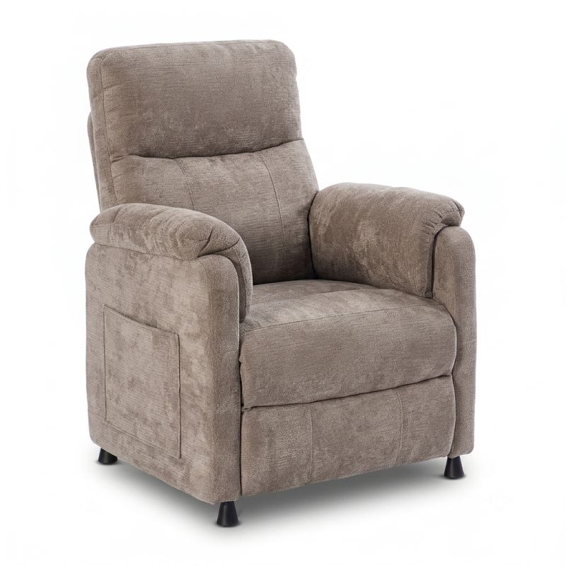Fauteuil relax électrique PROCYON 1 place tissu marron