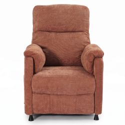 Fauteuil relax électrique PROCYON 1 place tissu terracotta