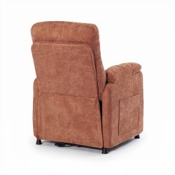 Fauteuil relax électrique PROCYON 1 place tissu terracotta