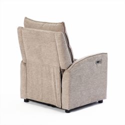 Fauteuil relax massant électrique EUPHOR 1 place tissu taupe