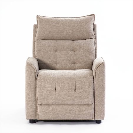 Fauteuil relax massant électrique EUPHOR 1 place tissu taupe