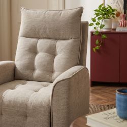 Fauteuil relax massant électrique EUPHOR 1 place tissu taupe