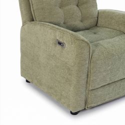 Fauteuil relax massant électrique EUPHOR 1 place tissu vert