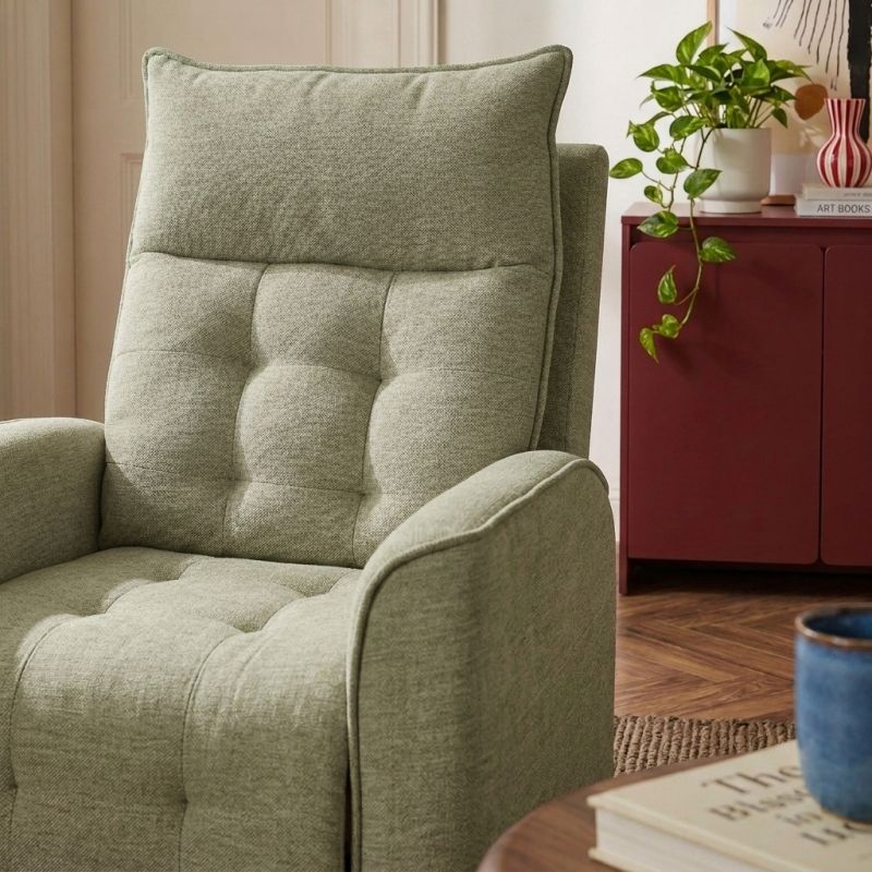 Fauteuil relax massant électrique EUPHOR 1 place tissu vert