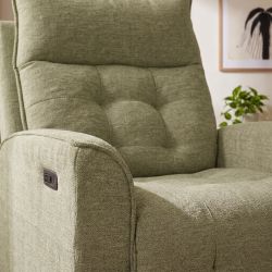 Fauteuil relax massant électrique EUPHOR 1 place tissu vert