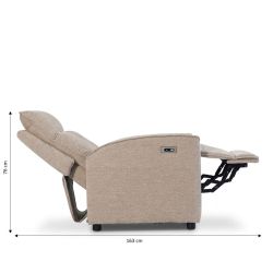 Fauteuil relax massant électrique EUPHOR 1 place tissu taupe