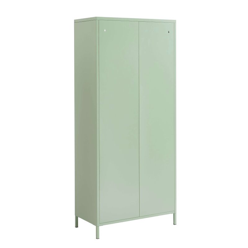 Vaisselier PANTONE en verre cannelé et métal vert amande h180cm