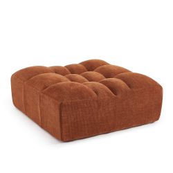 Canapé modulable JANIS 5 places velours terracotta